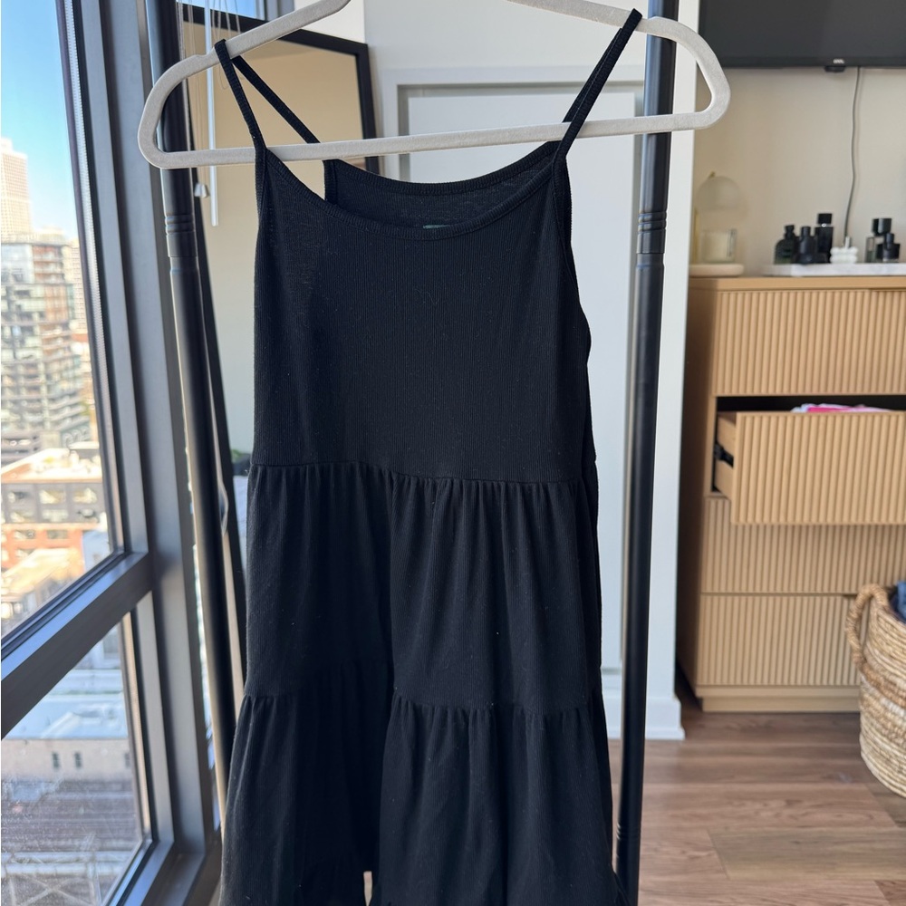 Tiered little black dress
